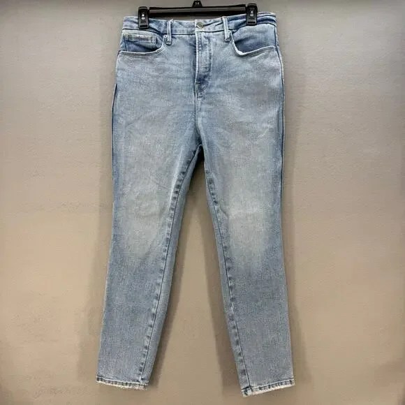 Good American Jeans Women's 8/29 Light Blue Skinny Stretch High Rise Preppy - Picture 1 of 12